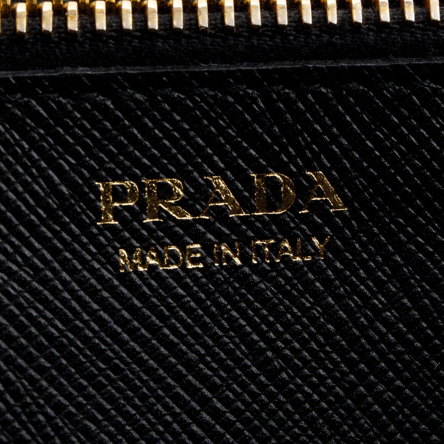 Prada Black Saffiano Metal Continental Wallet