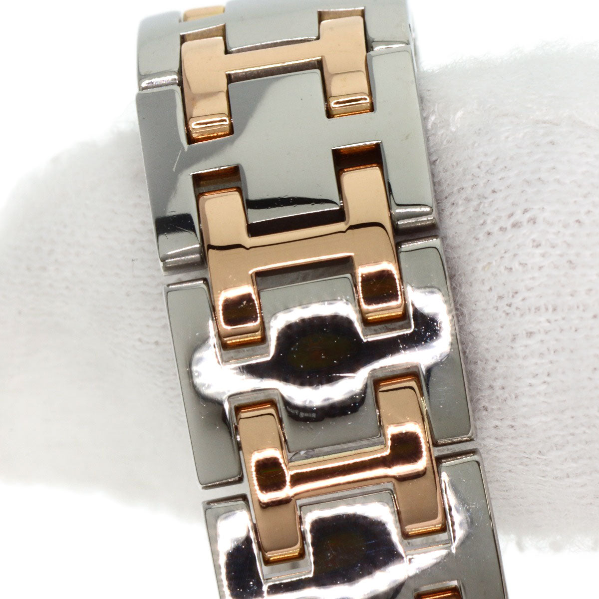HERMES Watches Quartz CP1.221 Stainless Steel , SSxPGP gold Clipper Classic White shell dial Women  d