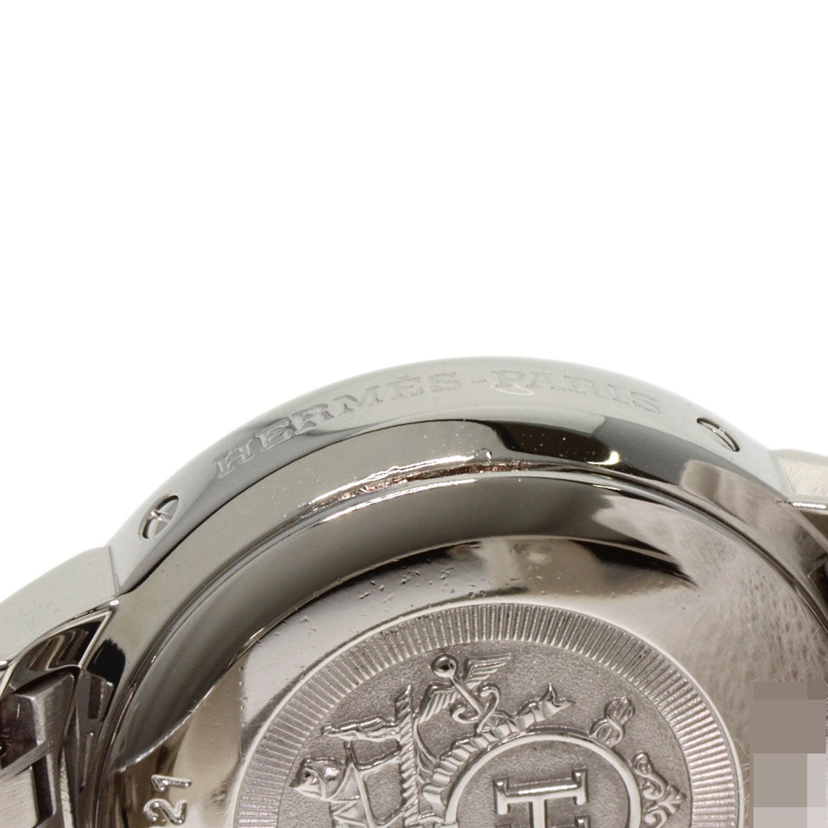 HERMES Watches Quartz CP1.221 Stainless Steel , SSxPGP gold Clipper Classic White shell dial Women  d