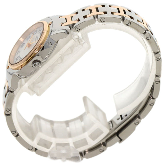 HERMES Watches Quartz CP1.221 Stainless Steel , SSxPGP gold Clipper Classic White shell dial Women  d