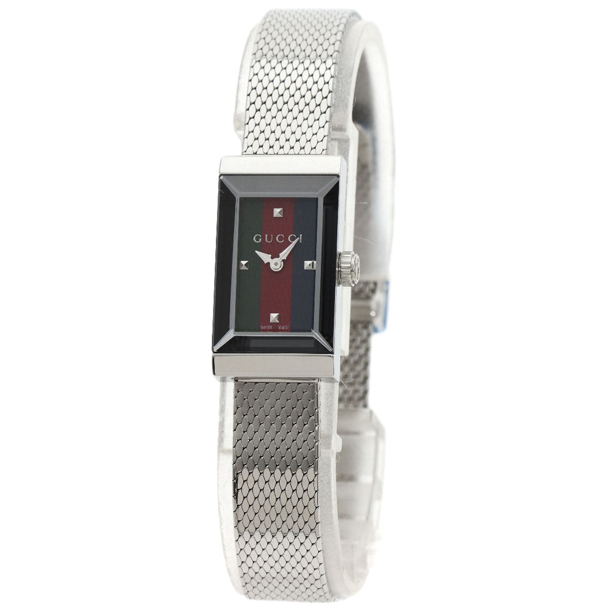 GUCCI Watches Quartz YA147.51 Stainless Steel , Stainless Steel Silver G frame Green x red x blue dial Women  d