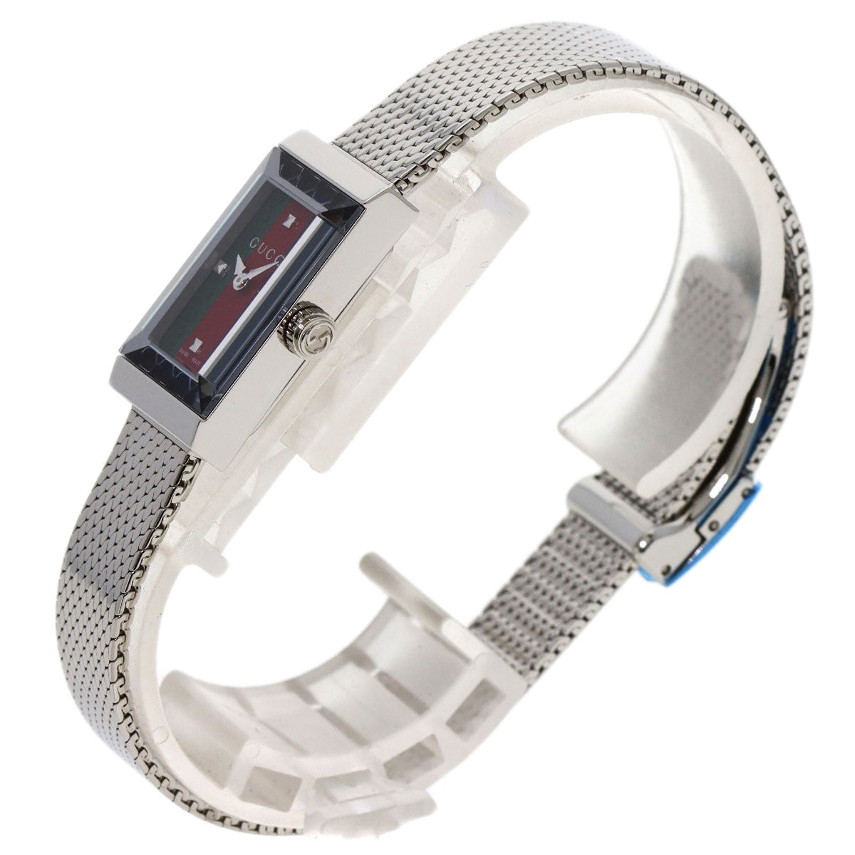 GUCCI Watches Quartz YA147.51 Stainless Steel , Stainless Steel Silver G frame Green x red x blue dial Women  d