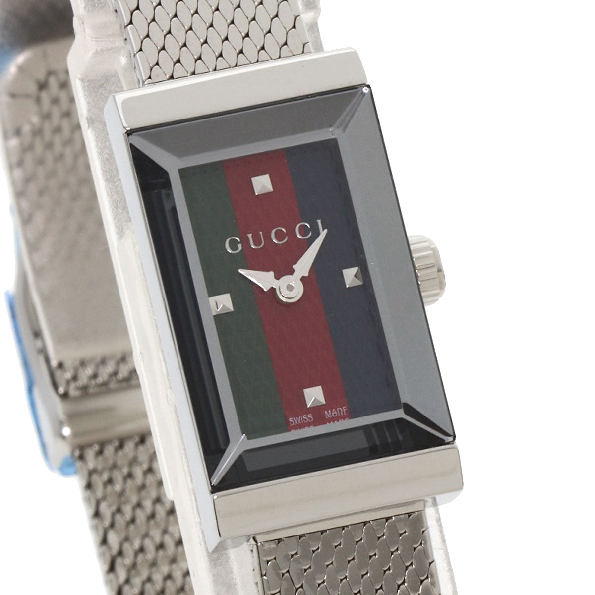 GUCCI Watches Quartz YA147.51 Stainless Steel , Stainless Steel Silver G frame Green x red x blue dial Women  d