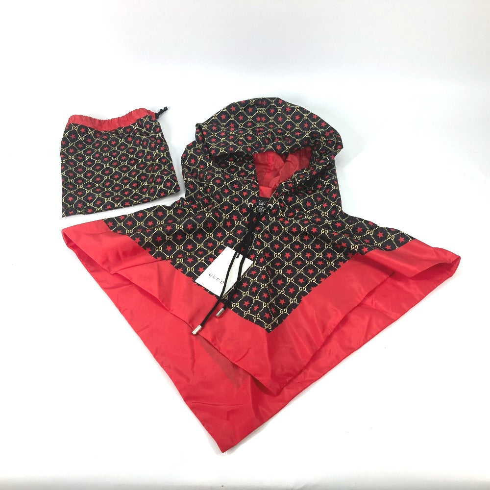 GUCCI poncho 581635 Nylon Red GG star raincoat hood Women M