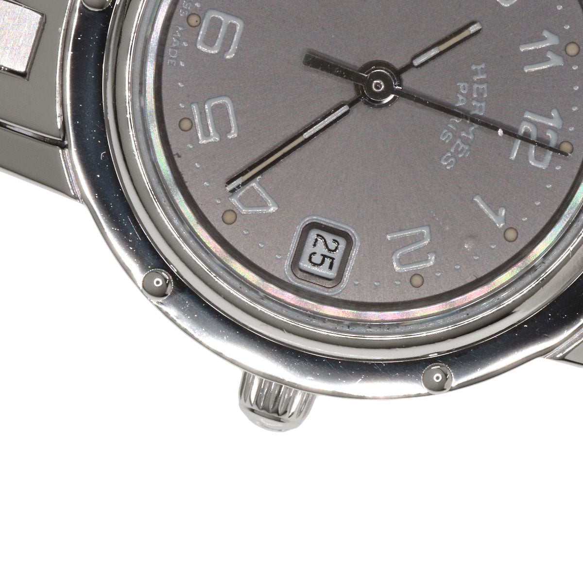 HERMES Watches Quartz CL4.210 Stainless Steel , Stainless Steel Silver Clipper gray dial Women  d