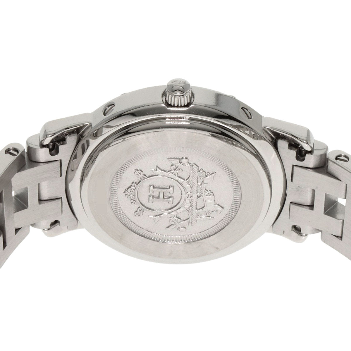 HERMES Watches Quartz CL4.210 Stainless Steel , Stainless Steel Silver Clipper gray dial Women  d