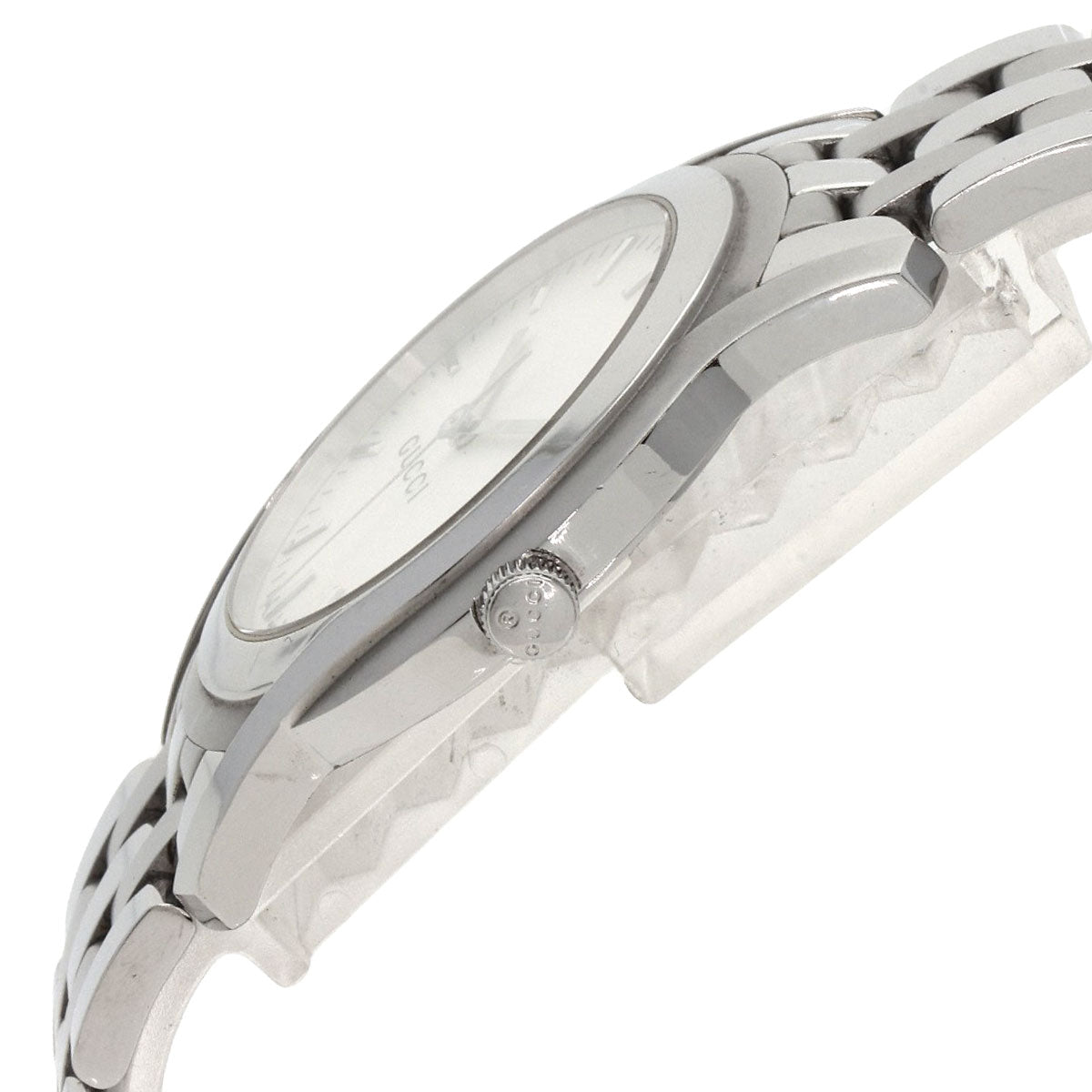 GUCCI Watches Quartz 5500XL Stainless Steel , Stainless Steel Silver Round face Silver dial mens  d