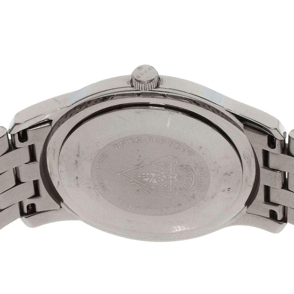 GUCCI Watches Quartz 5500XL Stainless Steel , Stainless Steel Silver Round face Silver dial mens  d