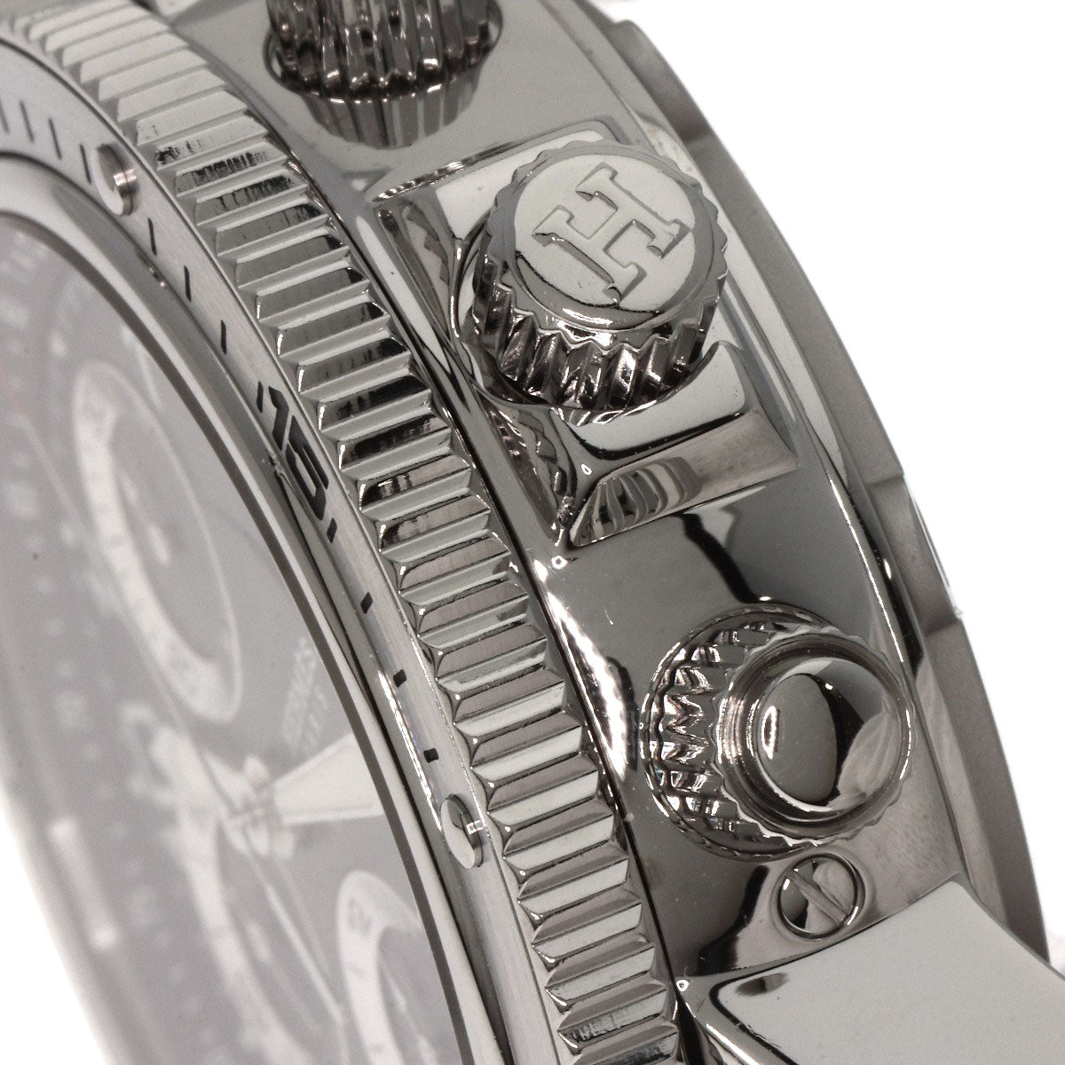 HERMES Watches Mechanical Automatic CP2.910 Stainless Steel , Stainless Steel Silver Clipper Mechanical Diver Chronograph black dial mens  d