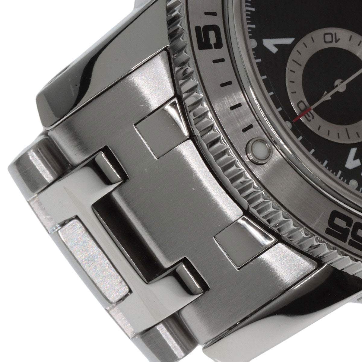 HERMES Watches Mechanical Automatic CP2.910 Stainless Steel , Stainless Steel Silver Clipper Mechanical Diver Chronograph black dial mens  d