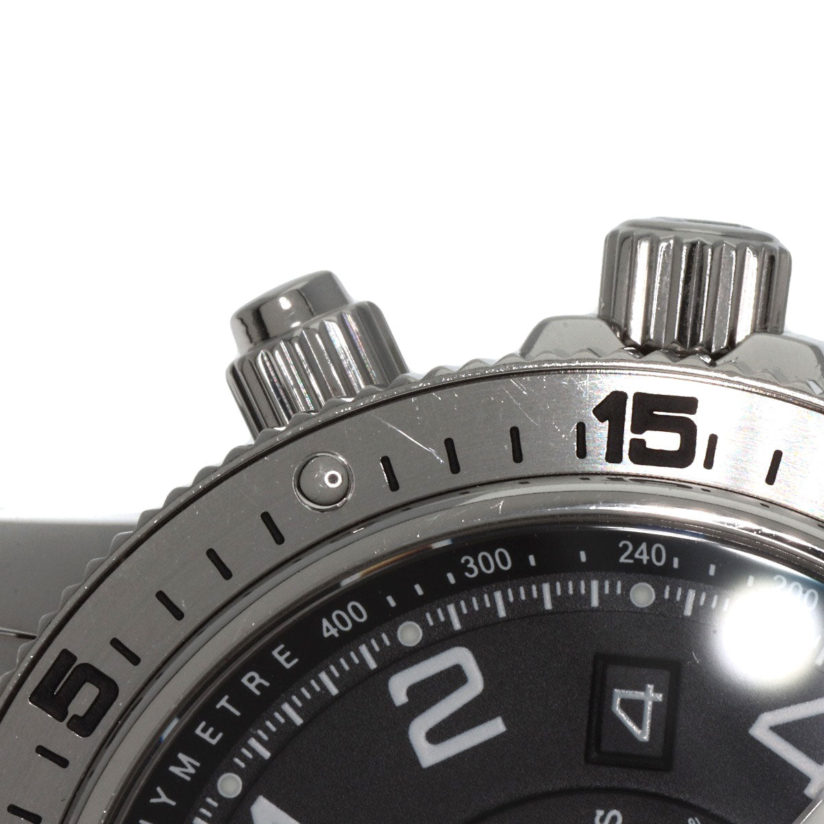 HERMES Watches Mechanical Automatic CP2.910 Stainless Steel , Stainless Steel Silver Clipper Mechanical Diver Chronograph black dial mens  d