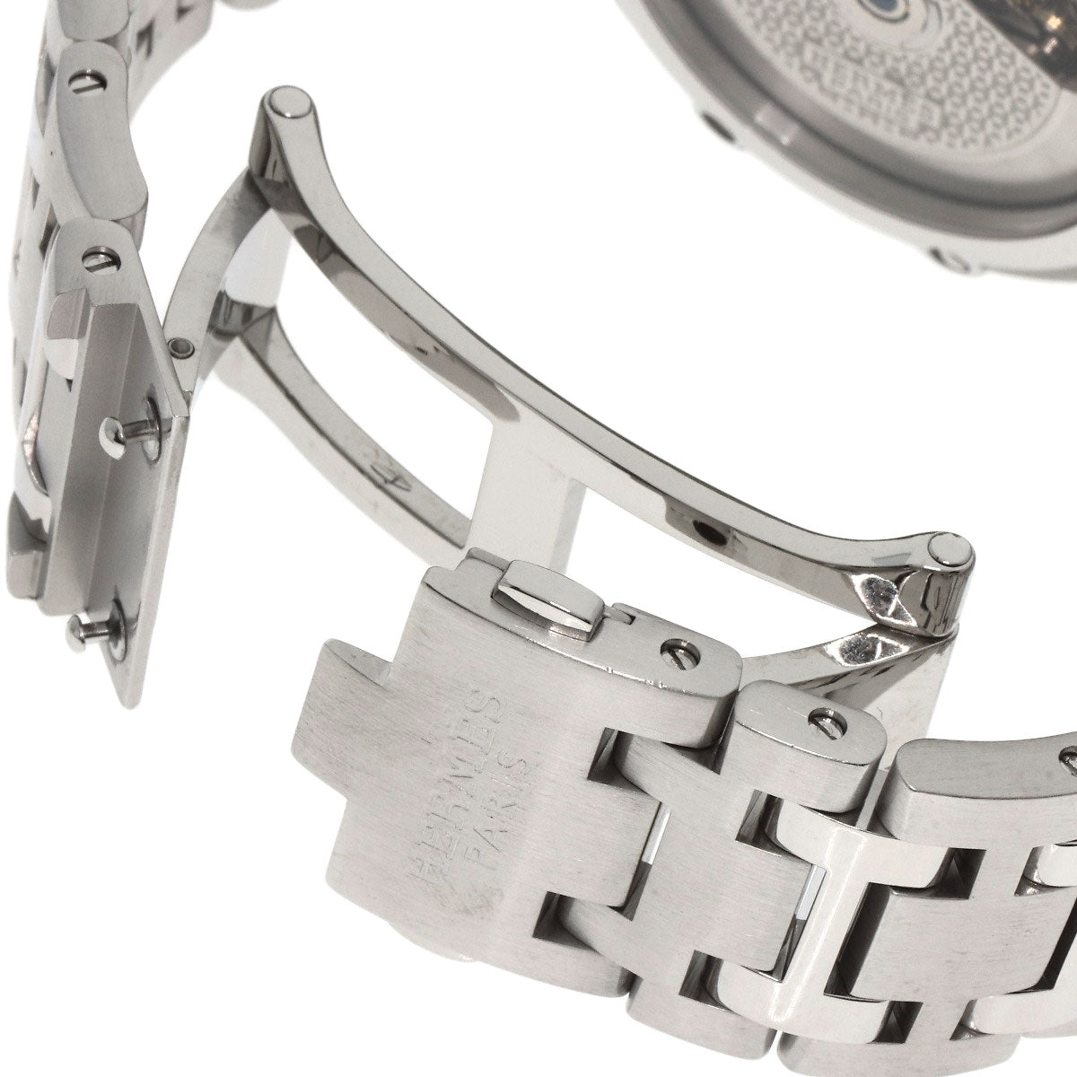 HERMES Watches Mechanical Automatic CP2.910 Stainless Steel , Stainless Steel Silver Clipper Mechanical Diver Chronograph black dial mens  d