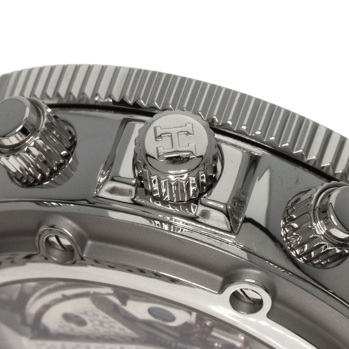 HERMES Watches Mechanical Automatic CP2.910 Stainless Steel , Stainless Steel Silver Clipper Mechanical Diver Chronograph black dial mens  d