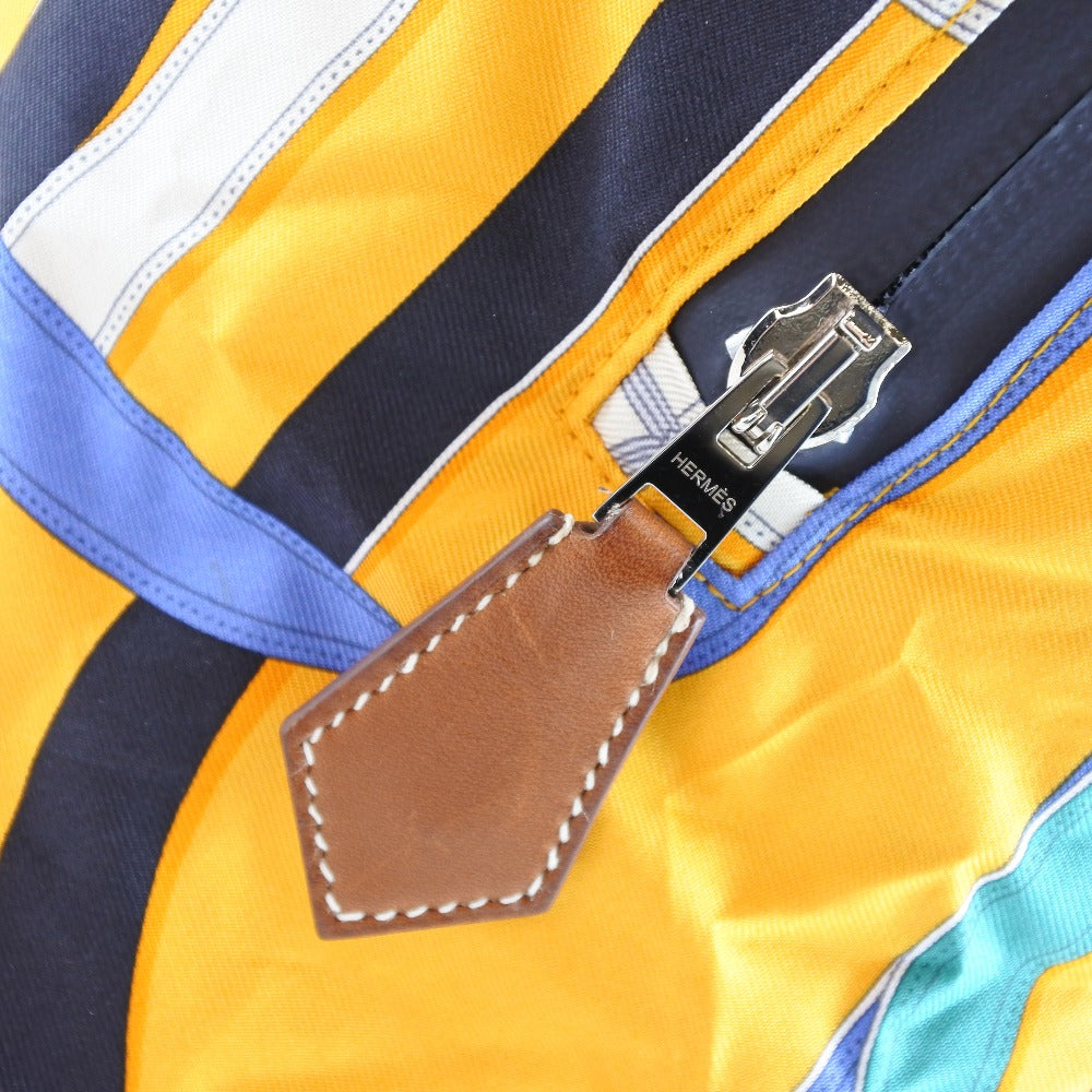 HERMES Backpack 071922CK Silk, Canvas yellow Air silk backpack unisex(Unisex)  d