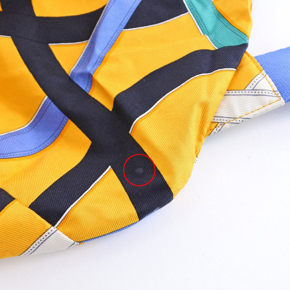 HERMES Backpack 071922CK Silk, Canvas yellow Air silk backpack unisex(Unisex)  d