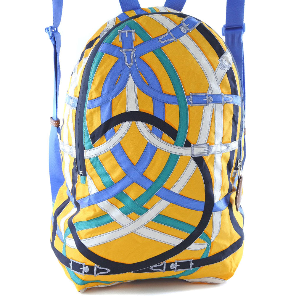 HERMES Backpack 071922CK Silk, Canvas yellow Air silk backpack unisex(Unisex)  d