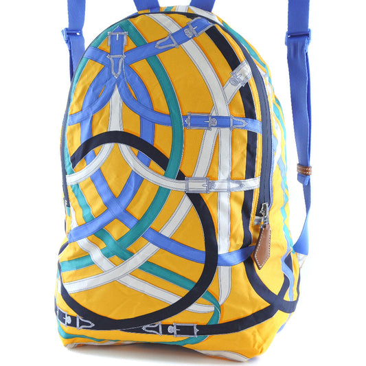 HERMES Backpack 071922CK Silk, Canvas yellow Air silk backpack unisex(Unisex)  d