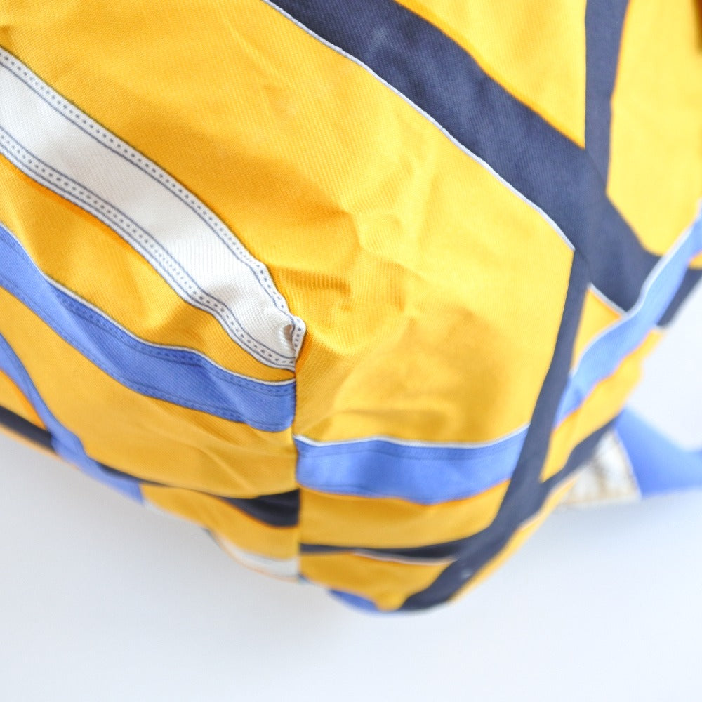 HERMES Backpack 071922CK Silk, Canvas yellow Air silk backpack unisex(Unisex)  d