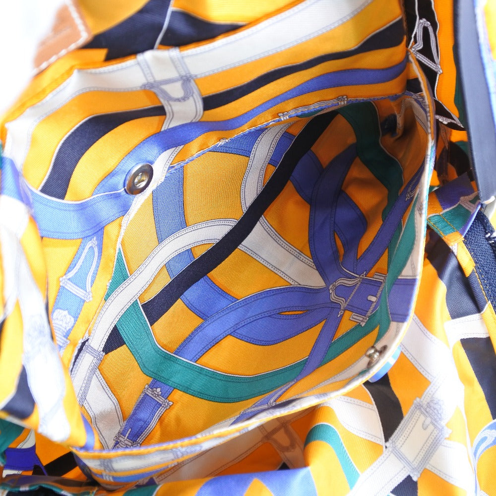HERMES Backpack 071922CK Silk, Canvas yellow Air silk backpack unisex(Unisex)  d