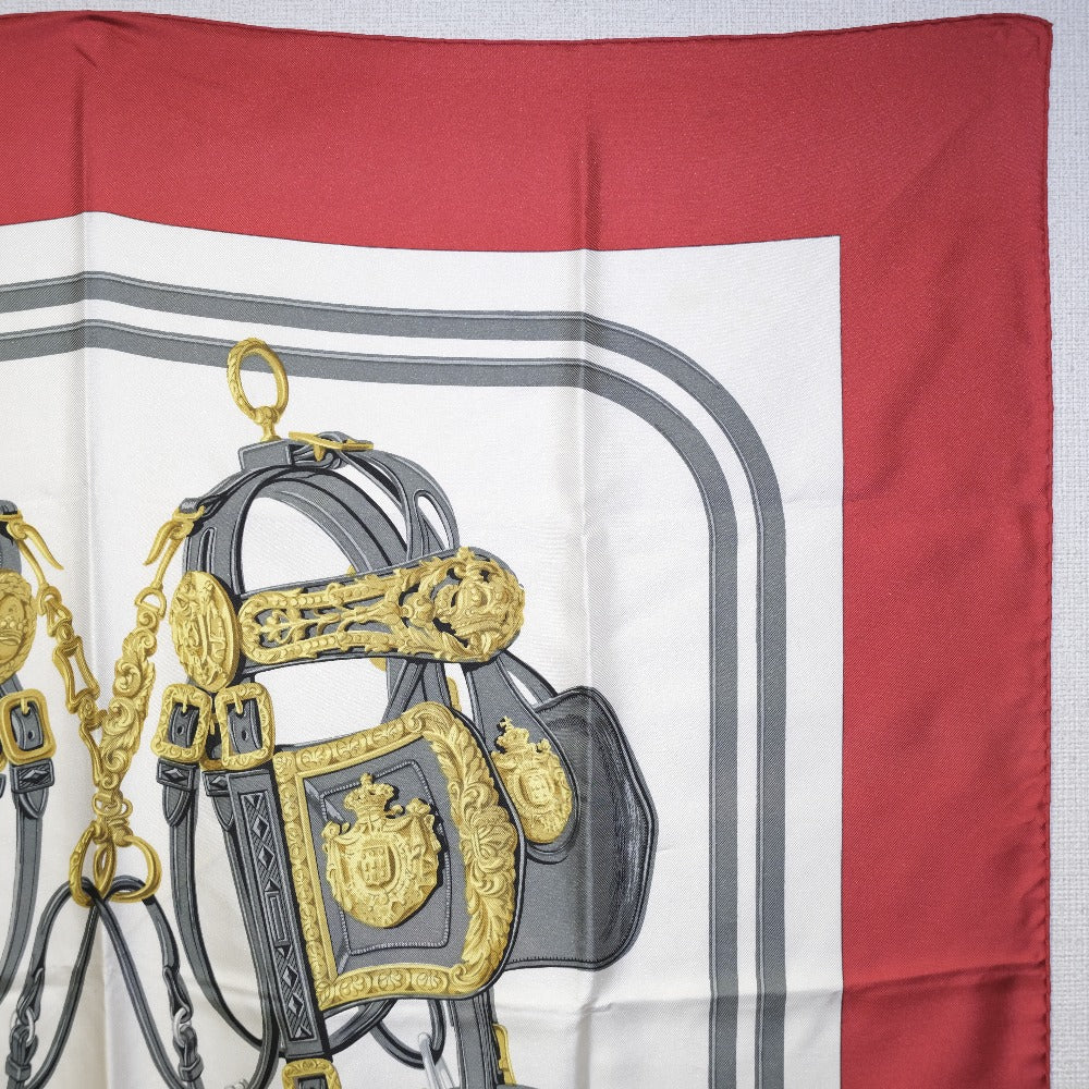 HERMES scarf silk White BRIDES de GALA Carre90 Women  d