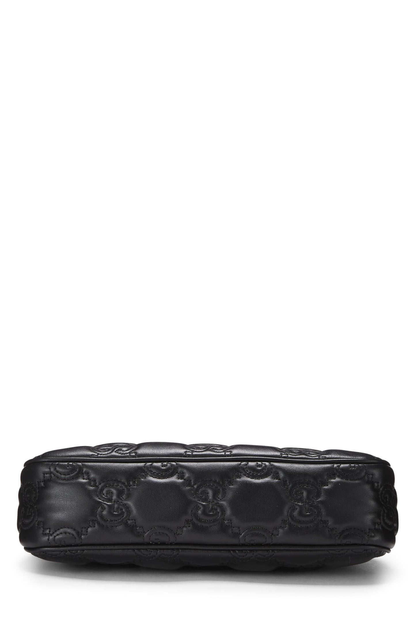 Gucci, Black Leather 'GG' Marmont Matelassé Shoulder Bag, Black
