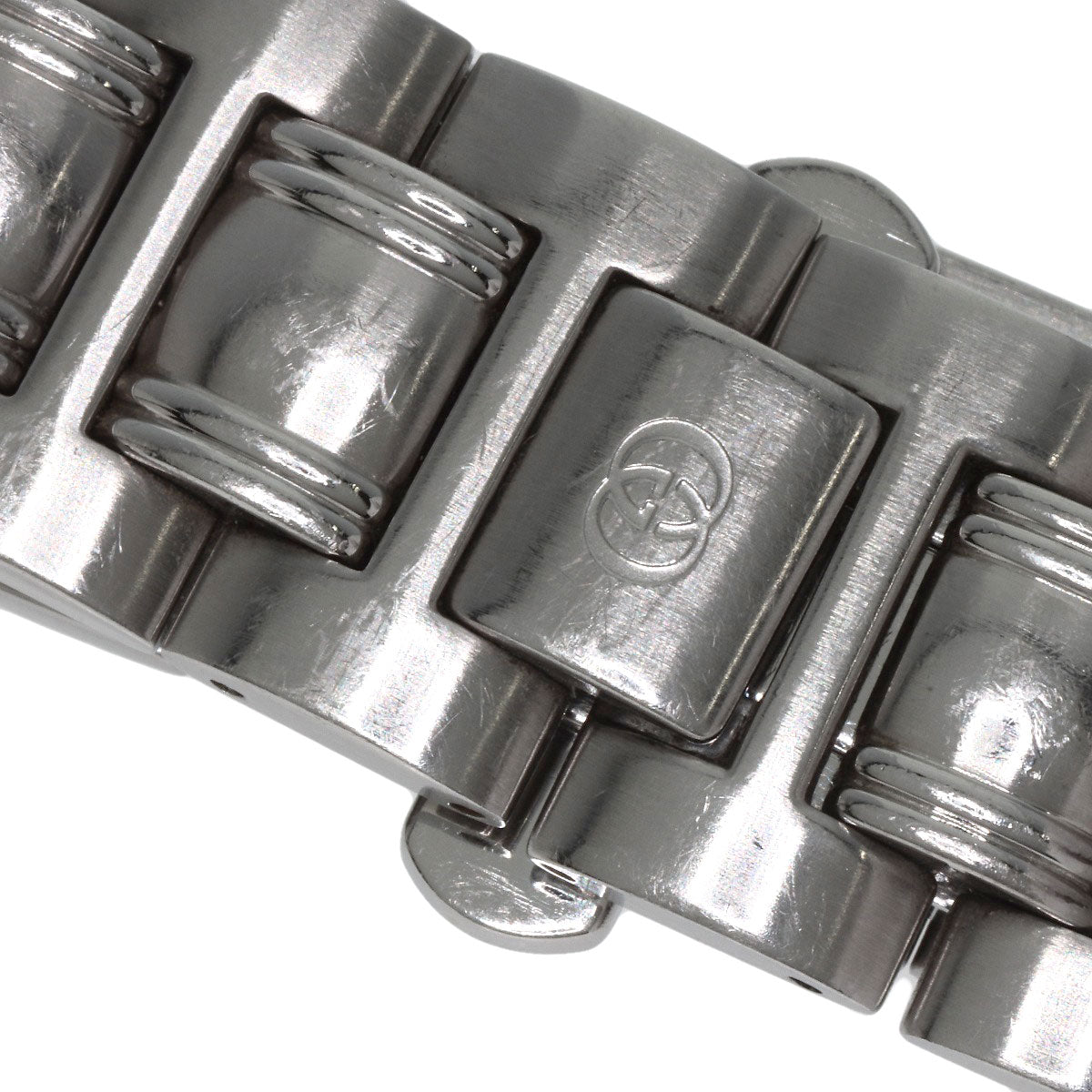 GUCCI Watches Quartz 9040M Stainless Steel , Stainless Steel Silver Double G black dial mens  d