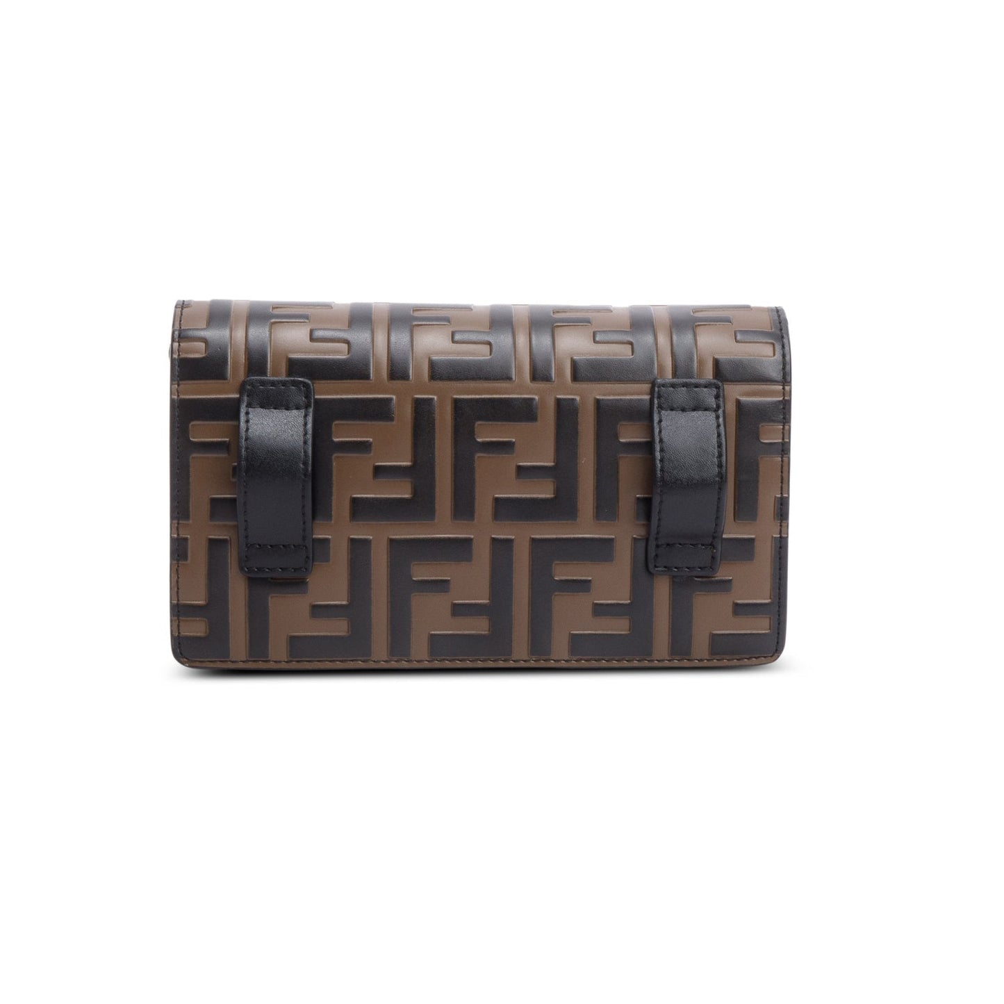 Fendi Brown/Black FF 1974 Embossed Leather F is Fendi Belt Bag