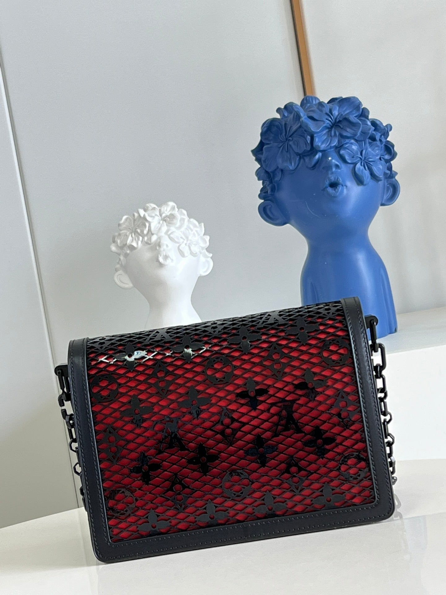 Top Quality Limited Dauphine MM Bags By Nicolas Ghesquière With Monogram Lace Black For Women 25cm Top Quality