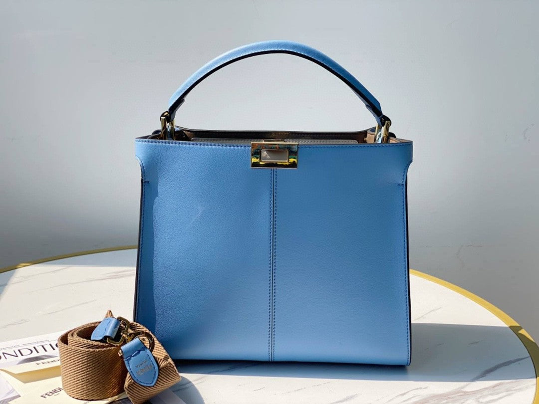 Top QualityTop Quality Peekaboo X-Lite Tote Medium Blue Bag For Woman 30cm/12in