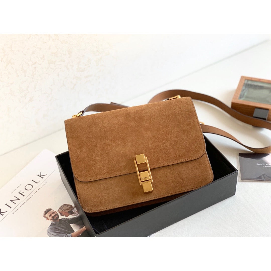 Top Quality Le Carre Satchel Brown For Women 9in/23cm YSL