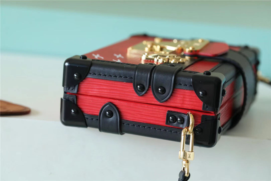 Top Quality Petite Malle Epi Black/Red For Women,  Shoulder And Crossbody Bags 7.9in/20cm Top Quality 