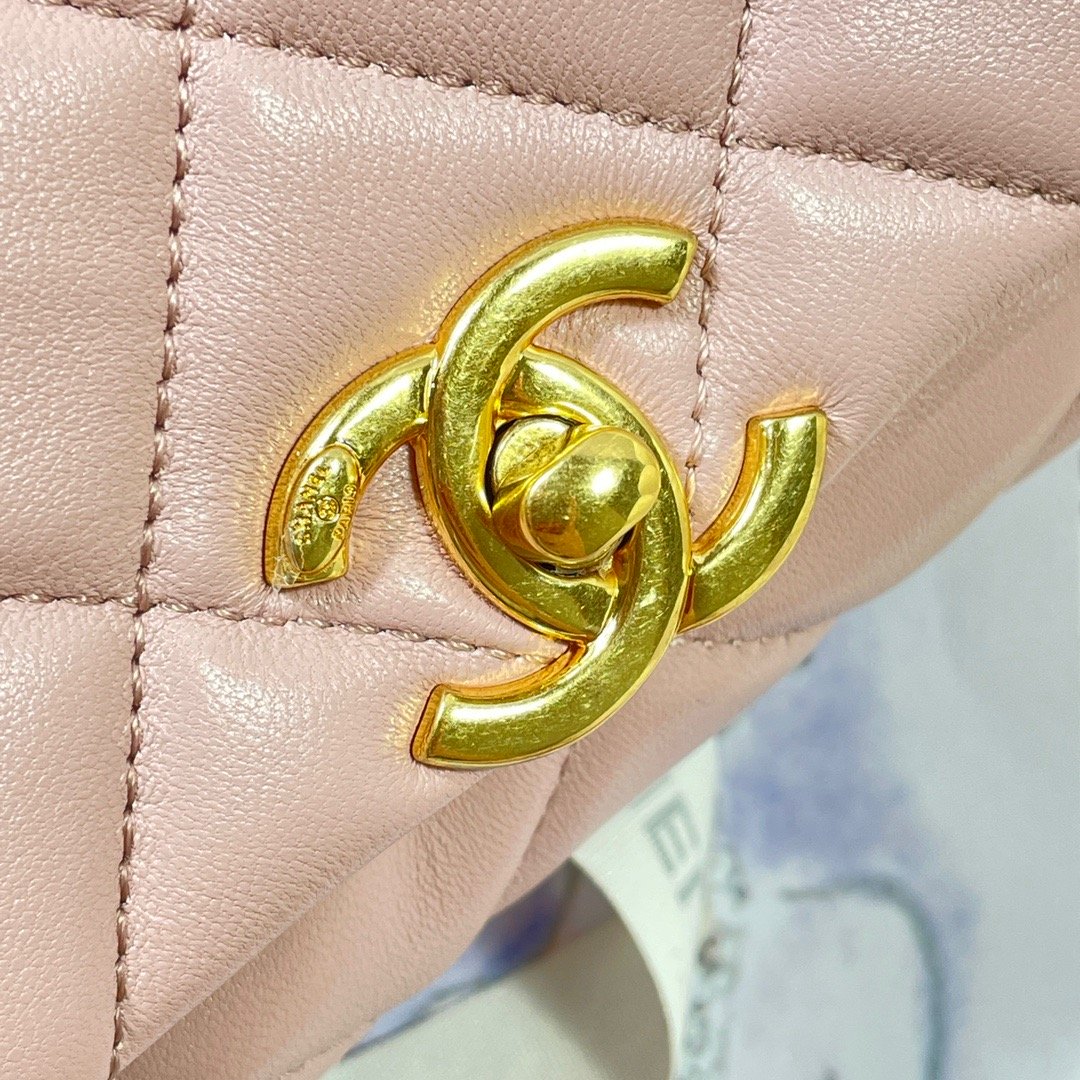 CHL Flap Bag Gold Hardware PiNike For Women, Women’s Handbags, Shoulder Bags 7.9in/20cm AS3366
