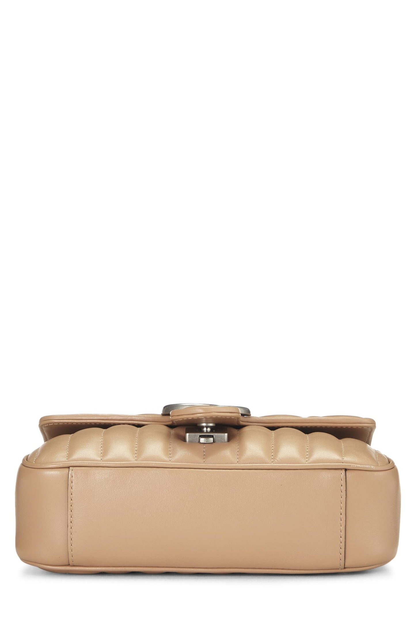 Gucci, Beige Leather GG Marmont Shoulder Bag, Beige