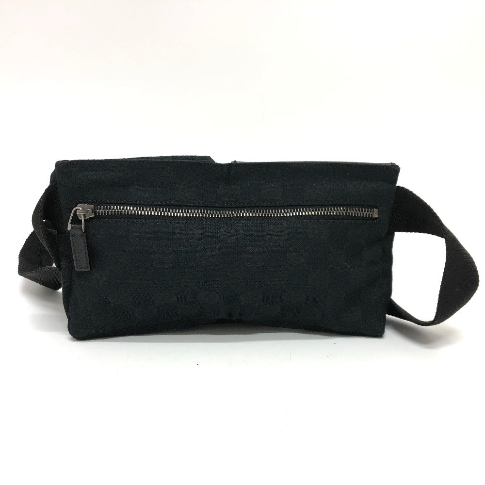 GUCCI Waist bag 162962 GG canvas black GG canvas W pocket Women