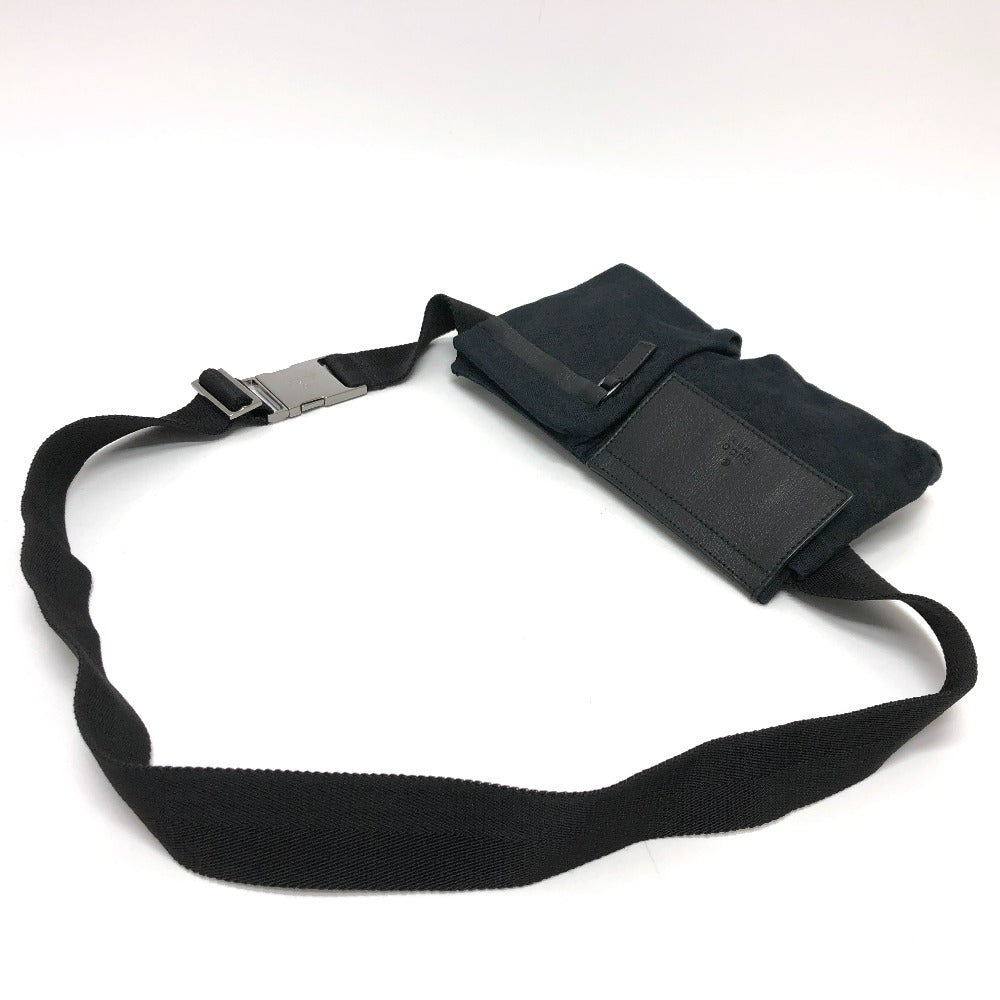 GUCCI Waist bag 162962 GG canvas black GG canvas W pocket Women