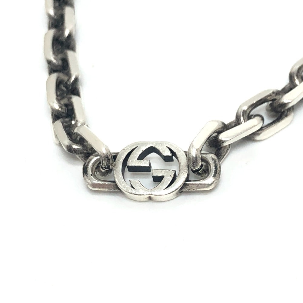 GUCCI Necklace SV925 Silver Interlocking G mens
