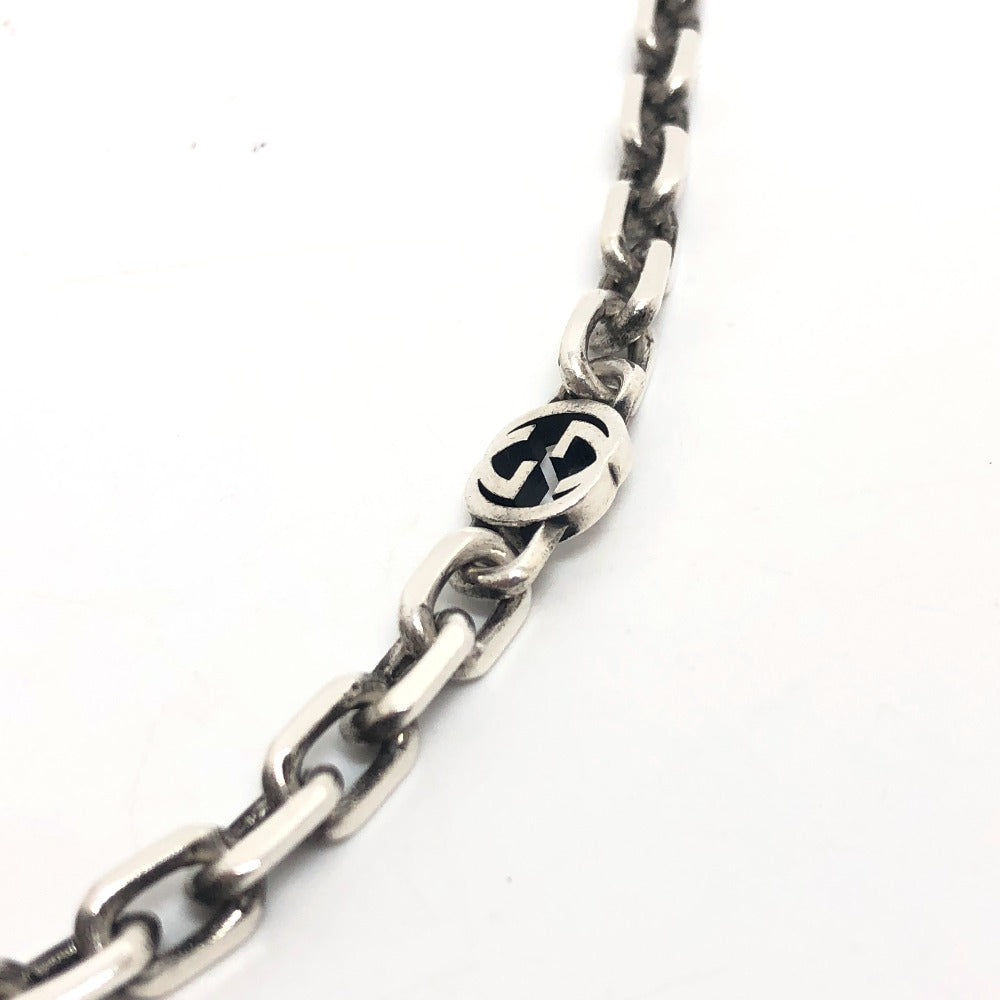 GUCCI Necklace SV925 Silver Interlocking G mens