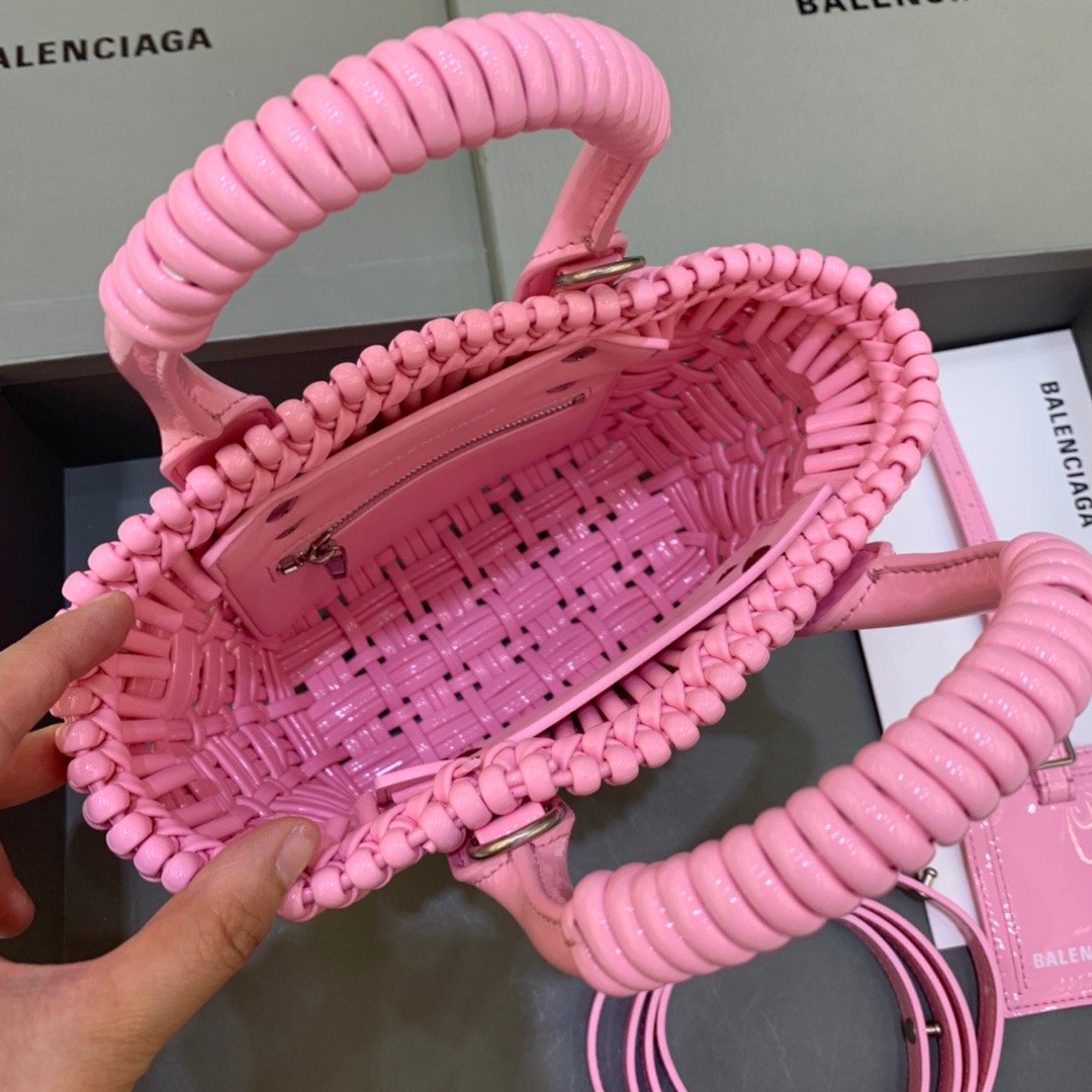 Top Quality Bistro XS Basket With Strap In Pink, For Women,  Bags 16.1in/41cm