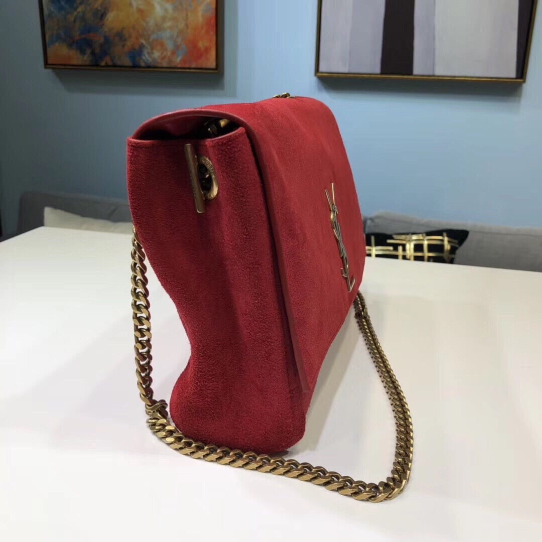 YSSL Kate Medium Reversible Chain Bag Red For Women 28.5in/11cm YSL 