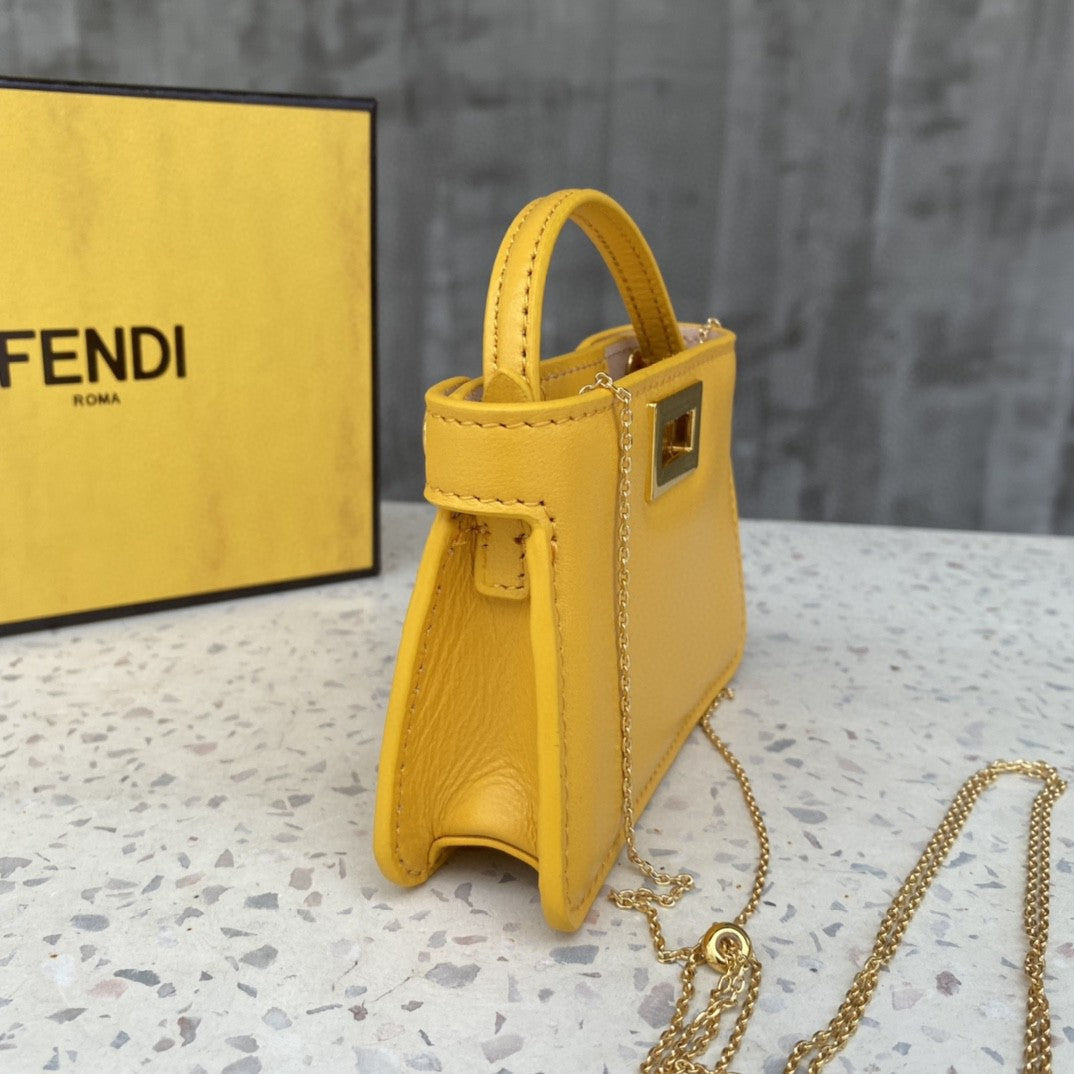 Top QualityTop Quality Nano Peekaboo Charm Crossbody Yellow Bag For Woman 12cm/4.5in