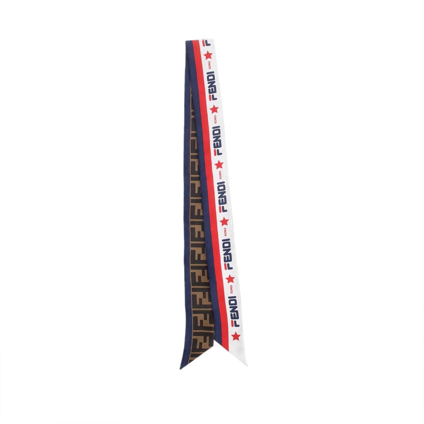 Fendi x Fila White/FF Zucca Print Silk Wrappy Bandeau
