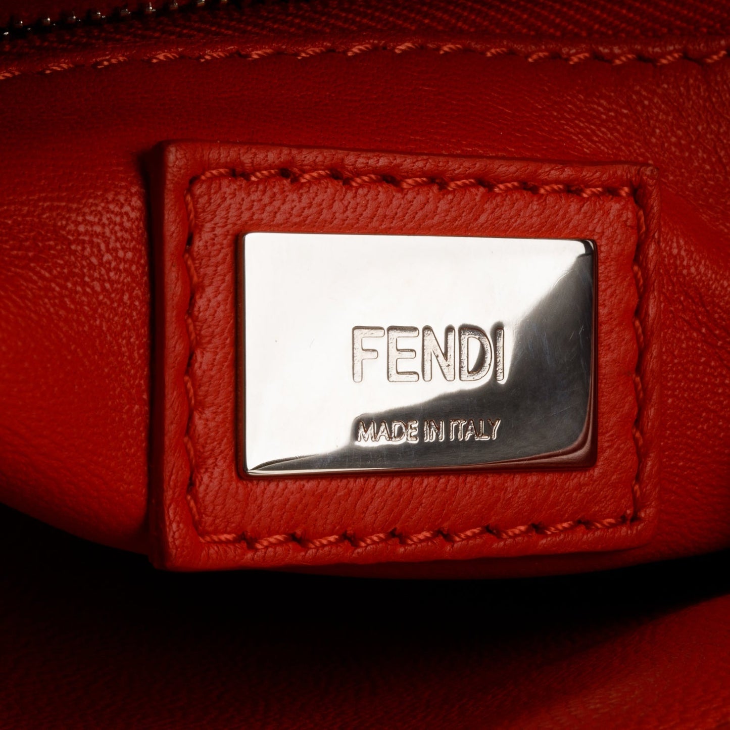 Fendi Black Calfskin Leather Mini Peekaboo Bag