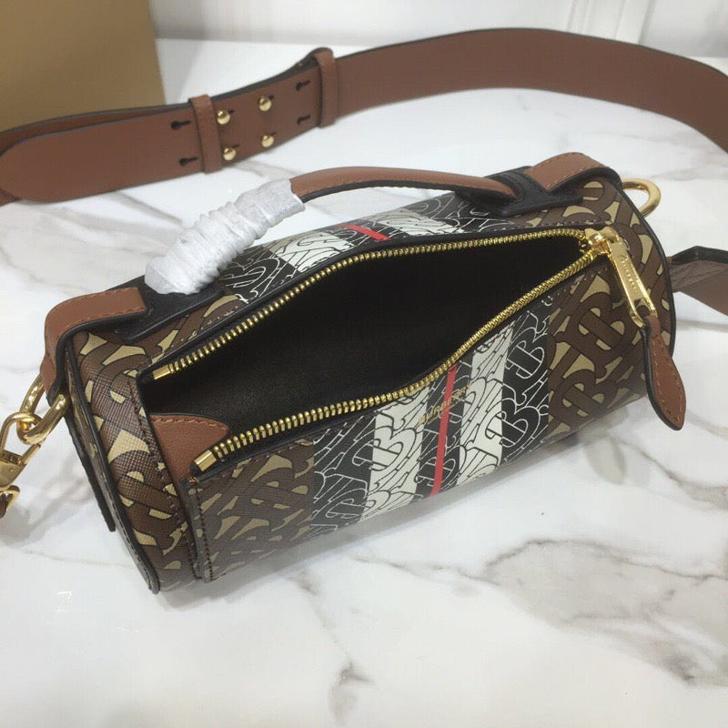 Top Quality The Monogram Stripe E-canvas Barrel Bag For Women, Bags 8.3in/21cm