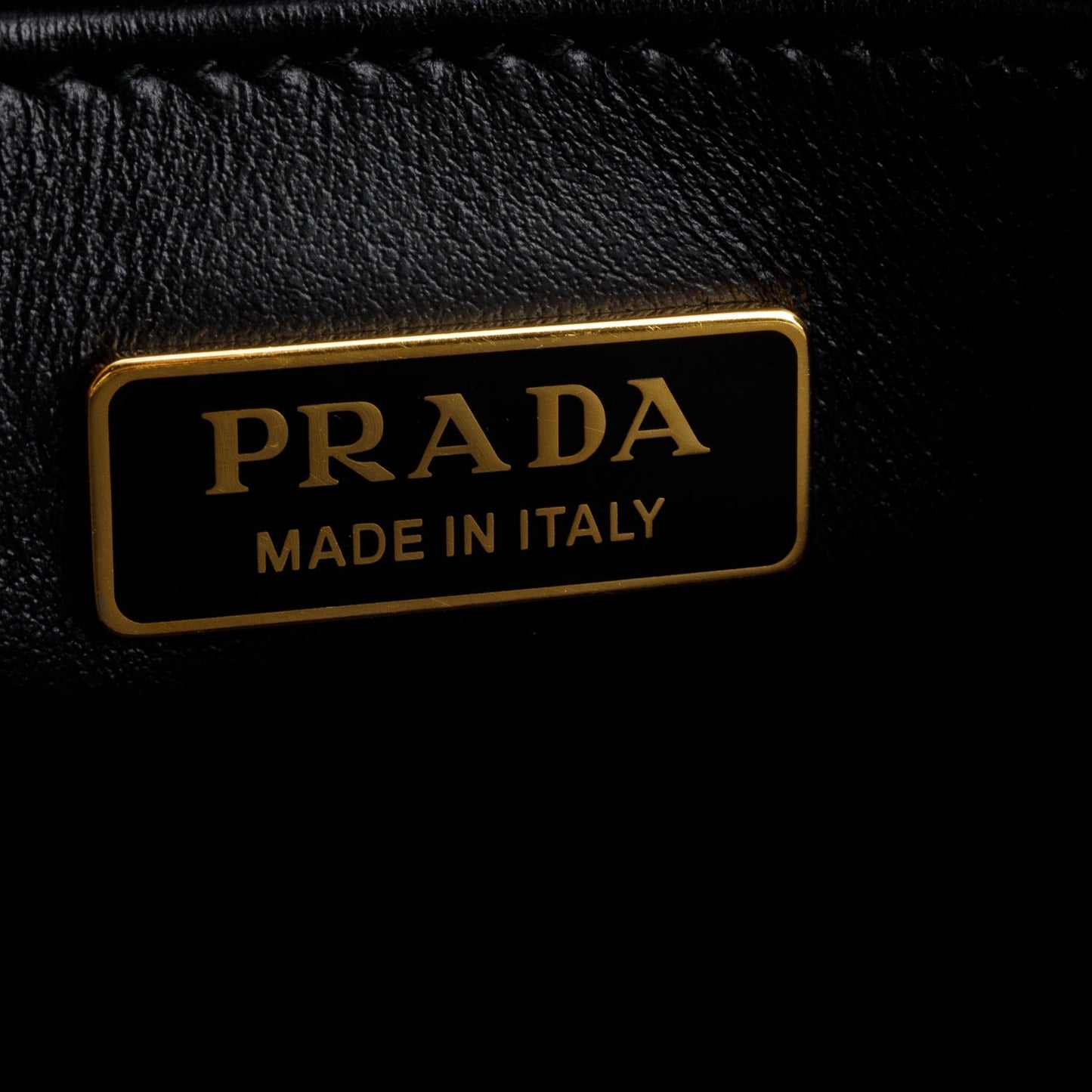 Prada Beige/Black Embroidered Fabric Mini Symbole Bag