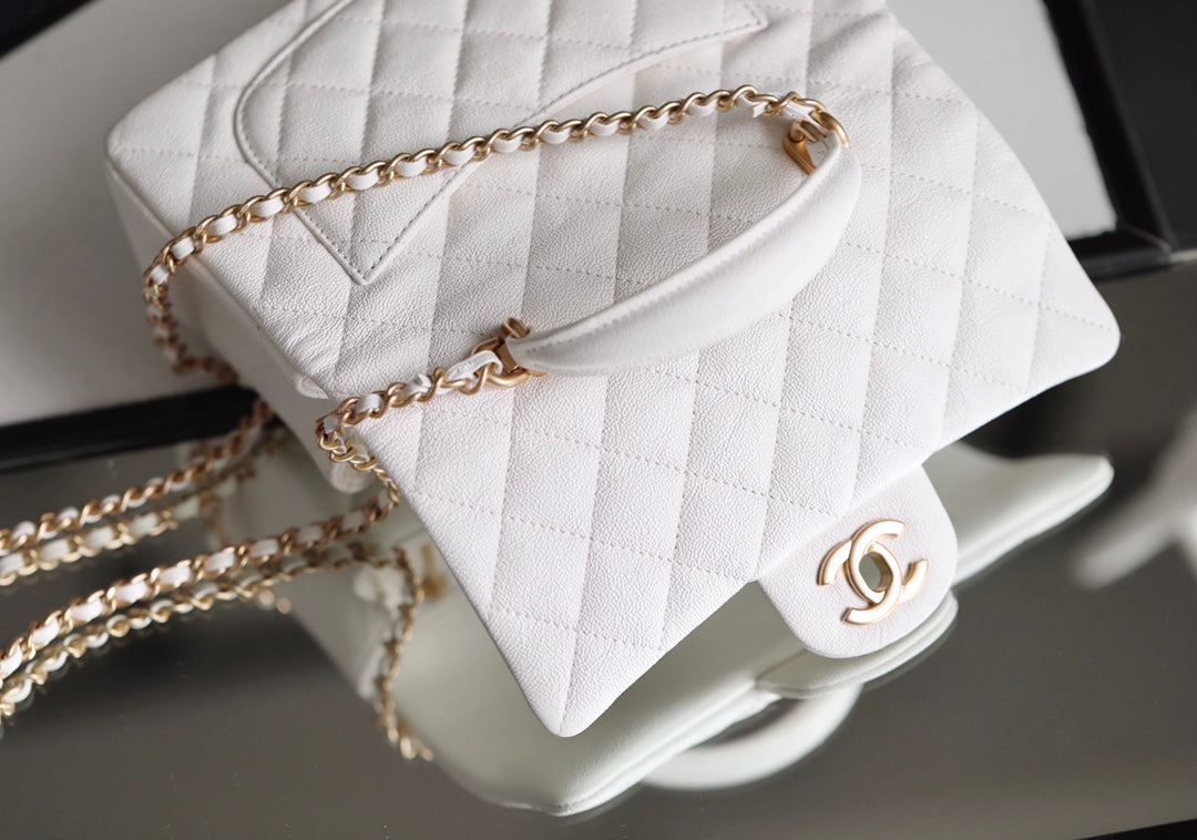 CHLMini Top Qualityapbag With Top Handle White For Women 7.8in/20cm
