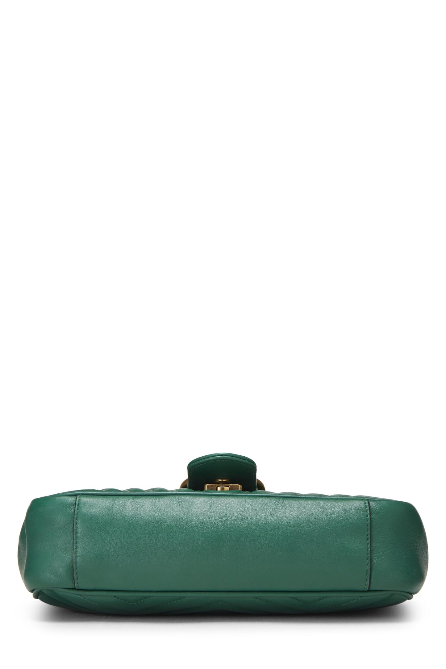 Gucci, Green Leather GG Marmont Shoulder Bag Small, Green