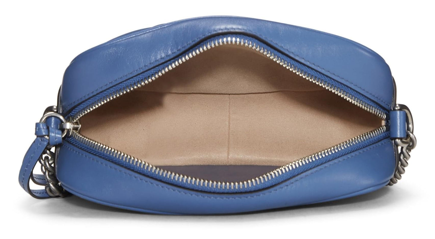 Gucci, Blue GG Marmont Crossbody Mini, Blue