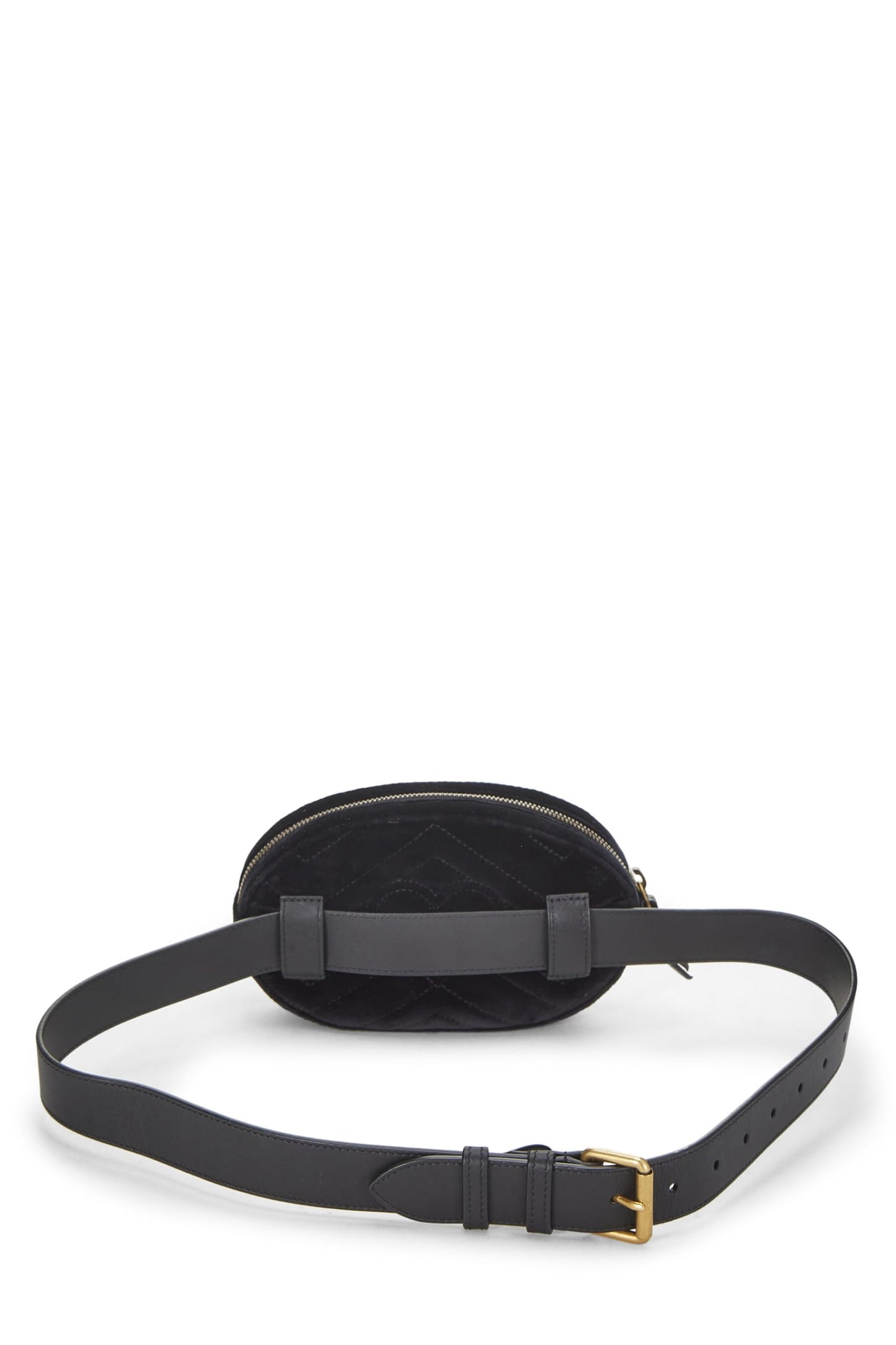 Gucci, Black Velvet Marmont Belt Bag Mini, Black