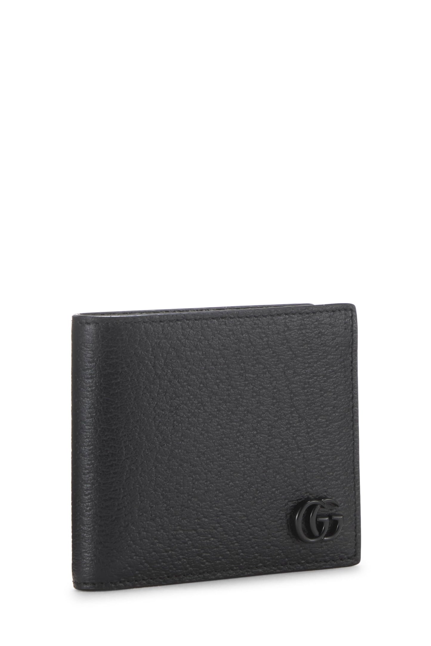 Gucci, Black Leather Bifold Wallet, Black