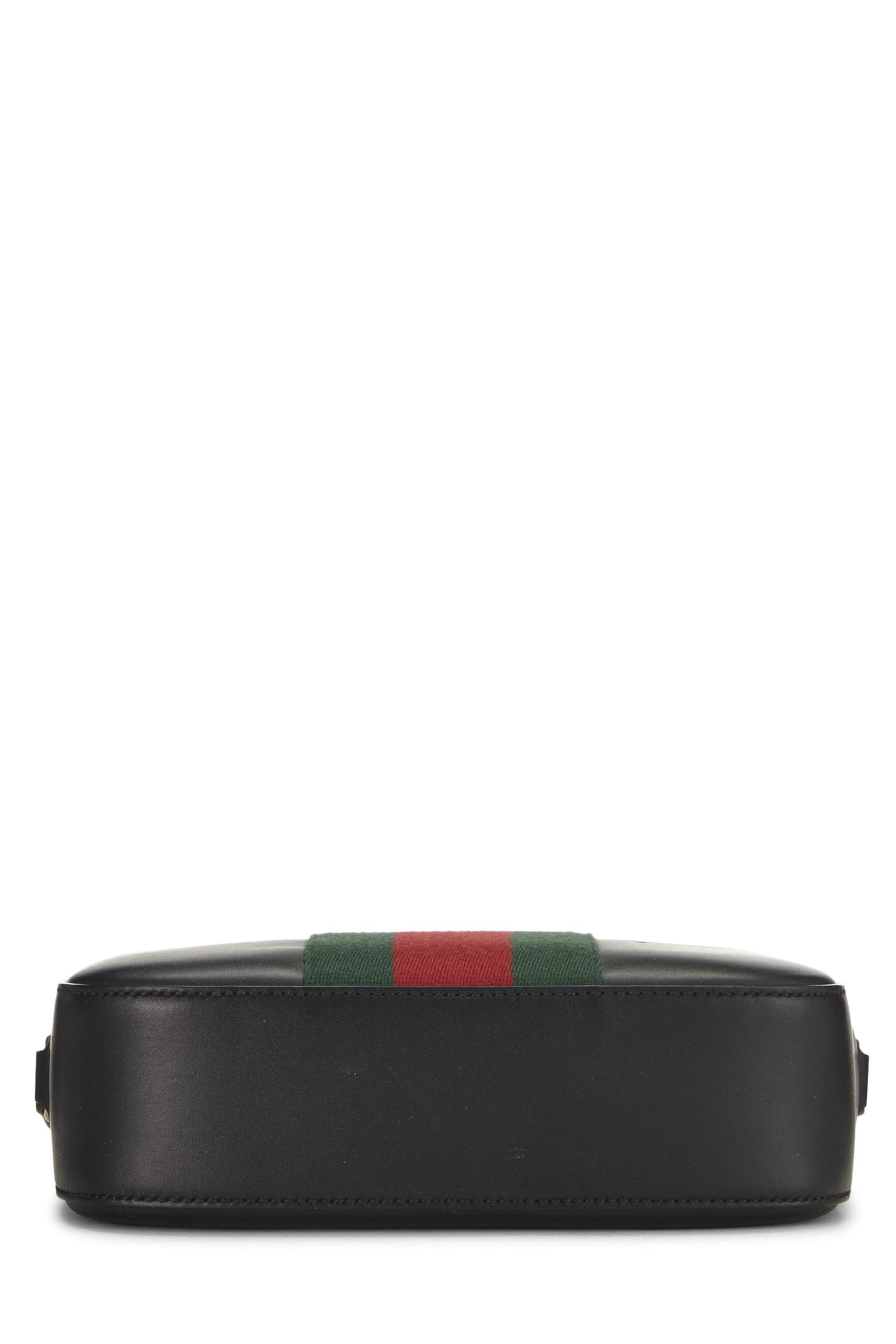 Gucci, Black Leather Webby Shoulder Bag Small, Black